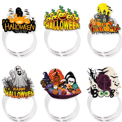 Verres en papier pour fête d'Halloween Lighteme – Lot de 6/12