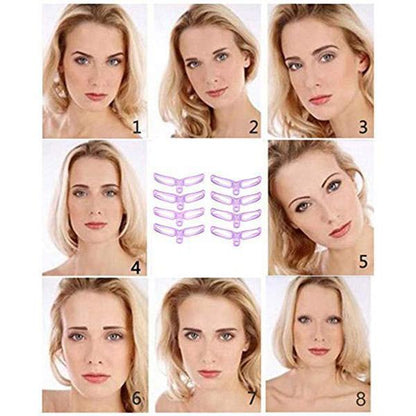 Lighteme 8 Formen der Augenbrauenschablone 