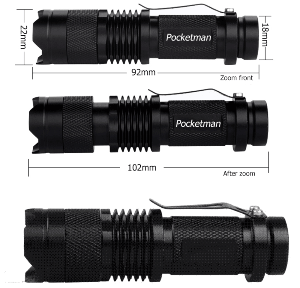 Wasserdichte Taschenlampe Lighteme Mini Black 2000 lm.