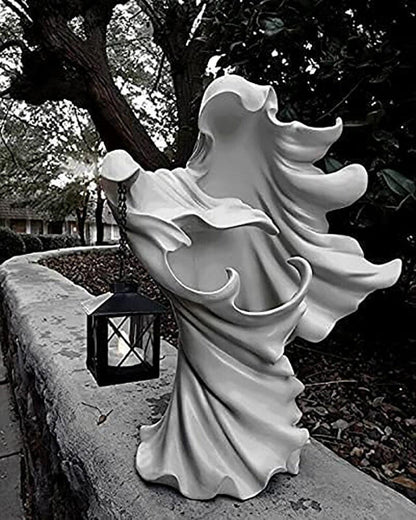 Statue en résine Lighteme de sorcière/fantôme d'Halloween