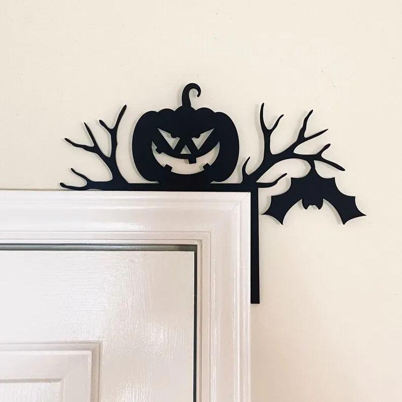 Décoration de porte d'Halloween en métal Lighteme