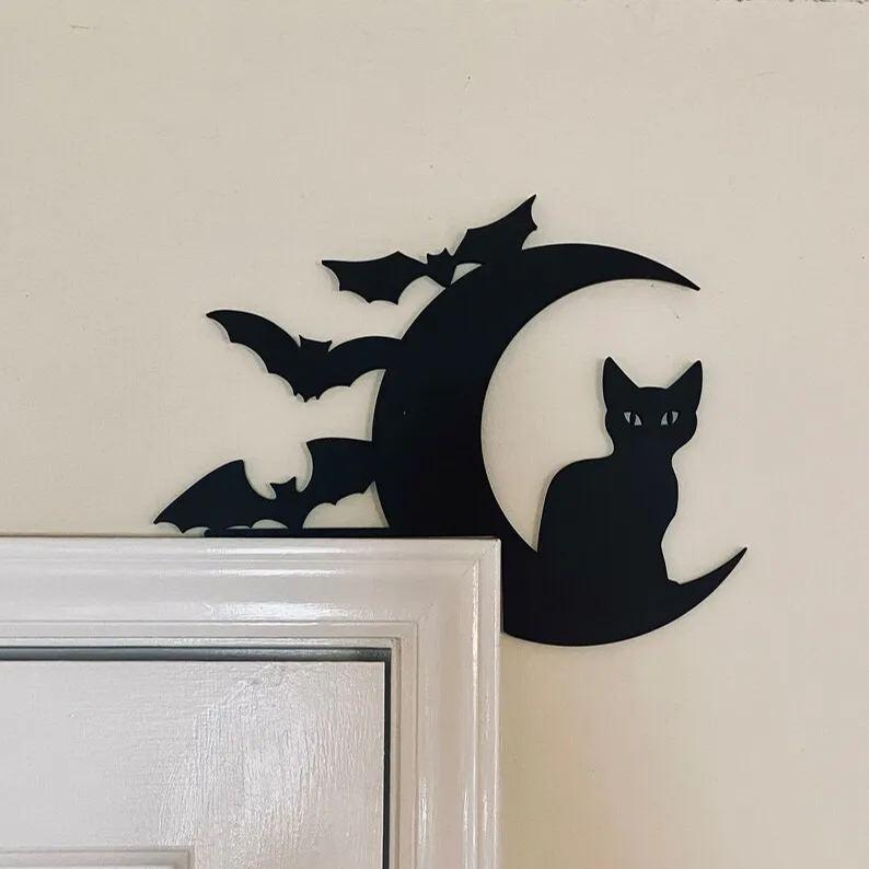 Décoration de porte d'Halloween en métal Lighteme