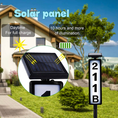 Lighteme Solar beleuchtetes Hausnummernschild, 25 Lumen, fünfstellig