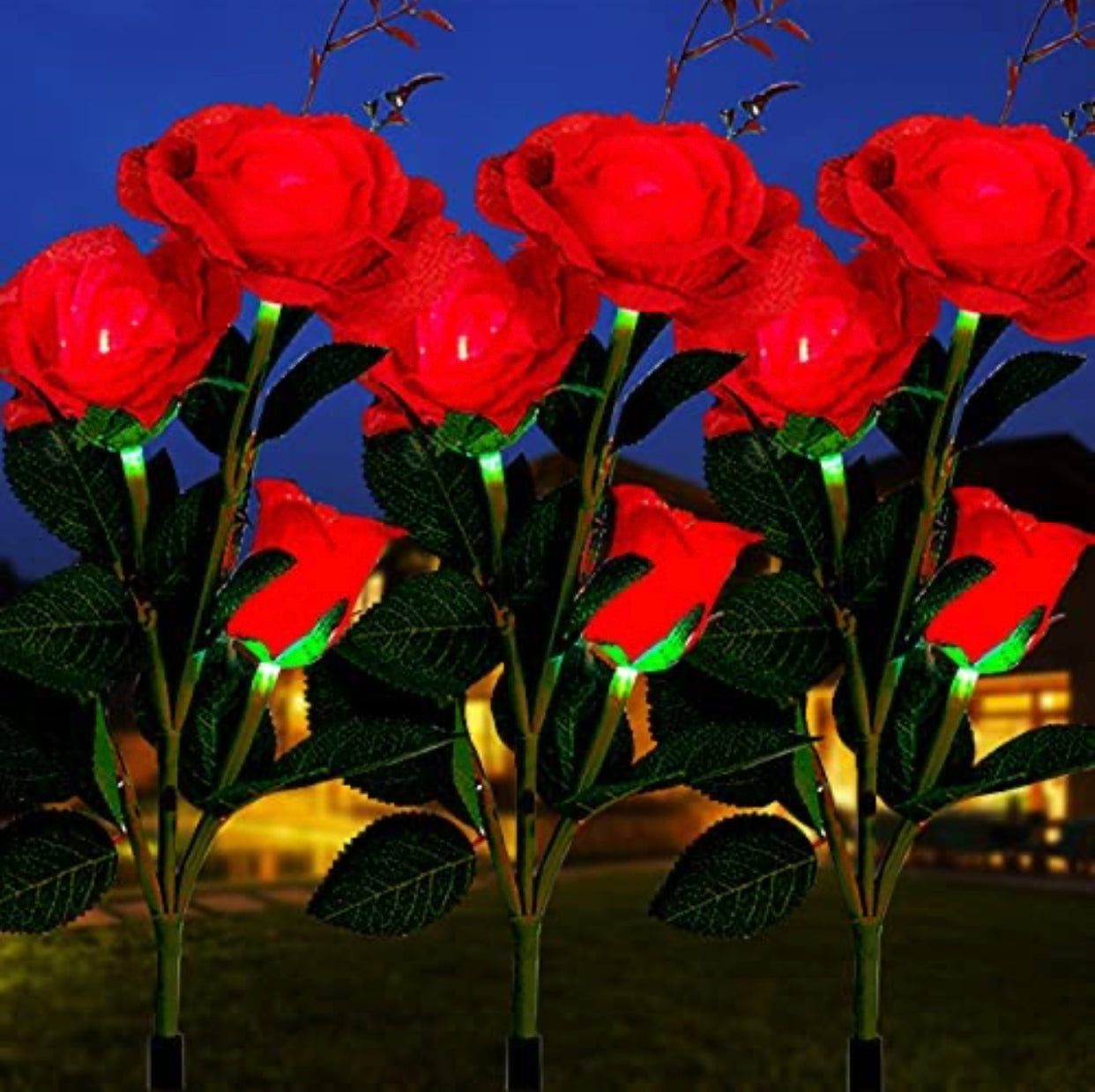 Lighteme Solar-LED-Rosenblumenlicht (2er-Pack)