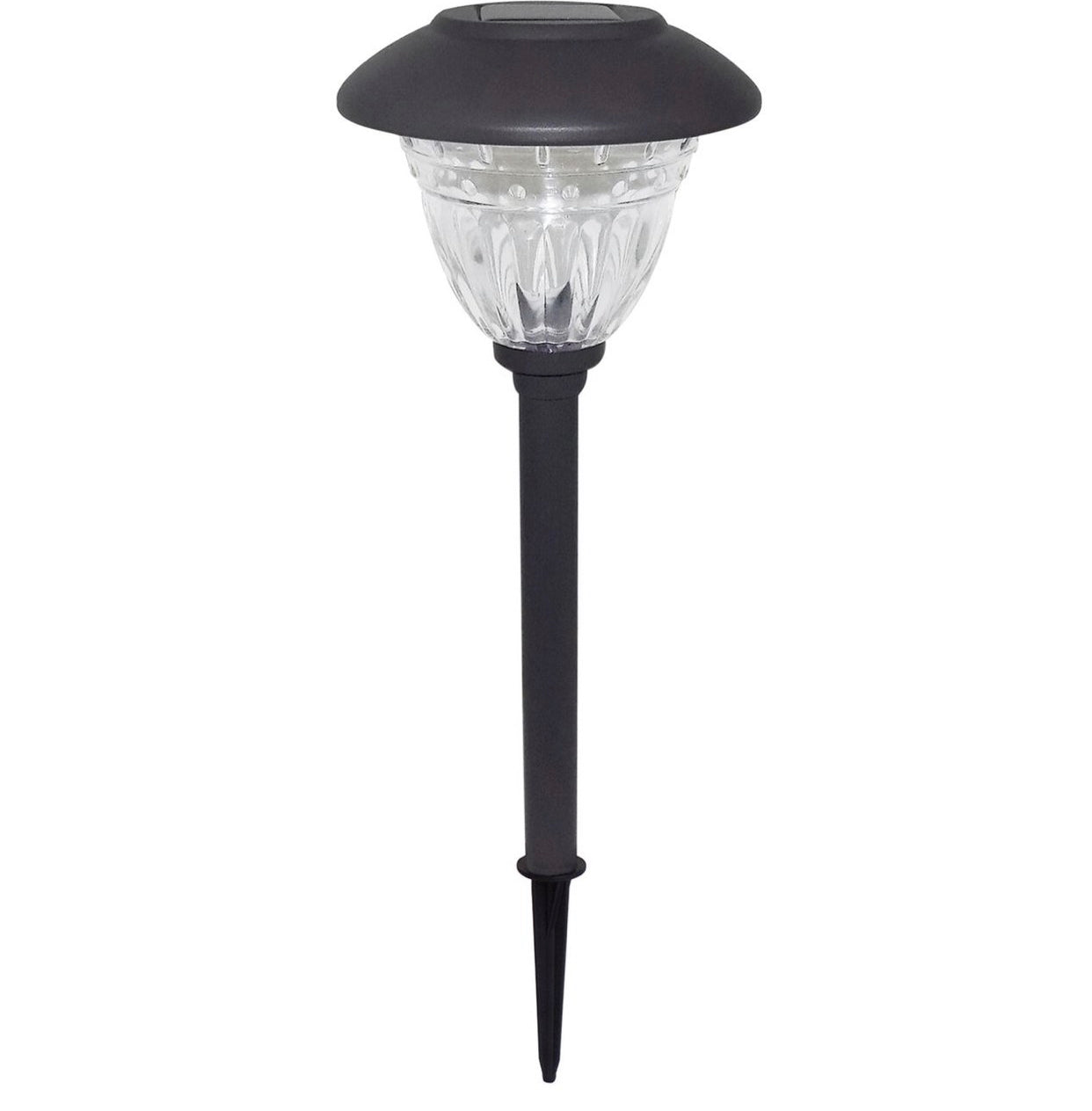 Lighteme 10 Pack Solar Pathway LED Lights Outdoor-Stainless Steel ( Gunmetal )