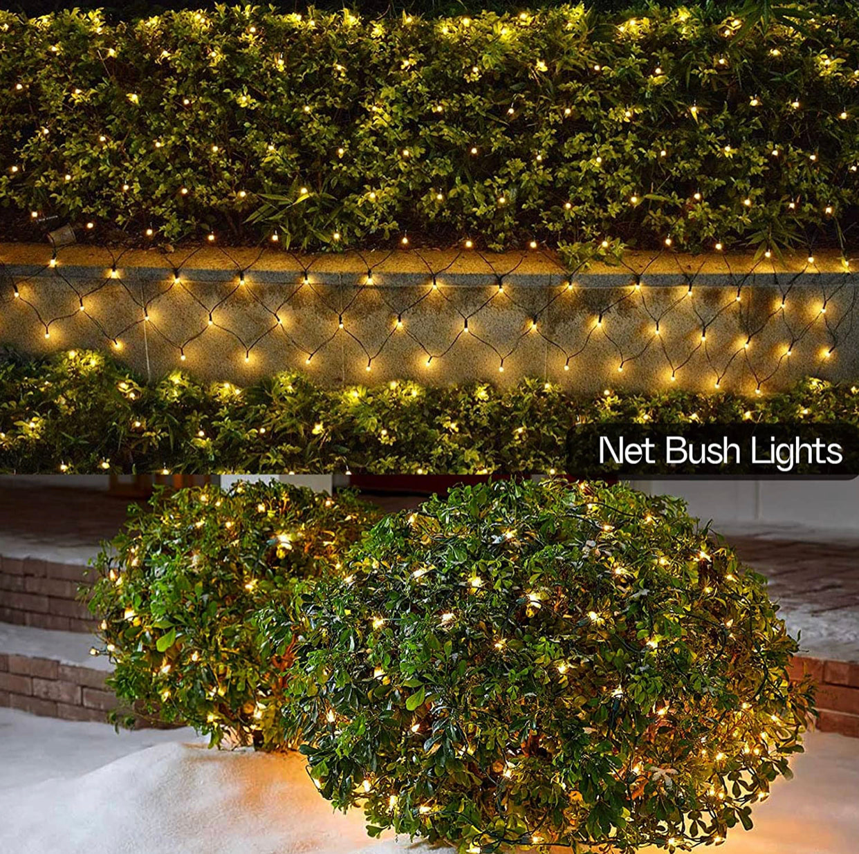 Guirlande lumineuse solaire Lighteme 360 ​​LED avec télécommande, 3,6 m x 1,5 m, pour clôture