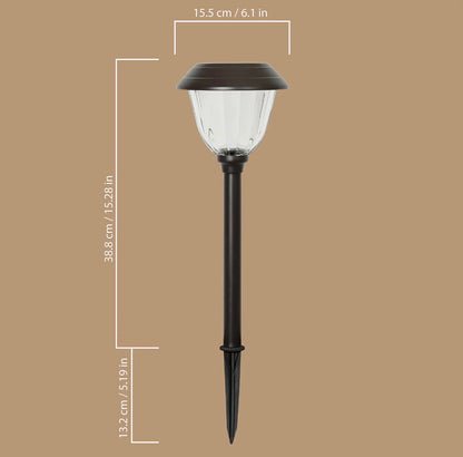 Lot de 10 lampes solaires LED Lighteme pour allées d'extérieur, acier inoxydable, 15 lumens (bronze)
