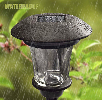 Lighteme Solar LED Large Outdoor Pathway Lights - 8 Pack- Oil Rubbed Bronze