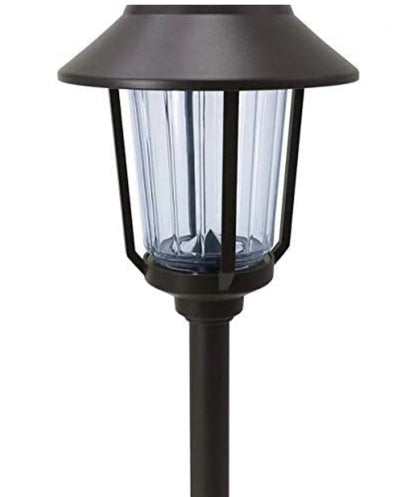 Lighteme 15-Lumen Solar Pathway Lights, Aluminum And Glass 6 Pack