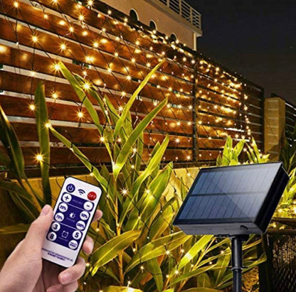 Guirlande lumineuse solaire Lighteme 360 ​​LED avec télécommande, 3,6 m x 1,5 m, pour clôture