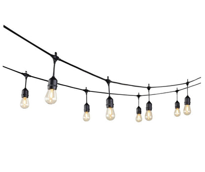 Lighteme 24 Fuß wasserdichte LED-Lichterkette, 12 Glühbirnen, Plug-In 