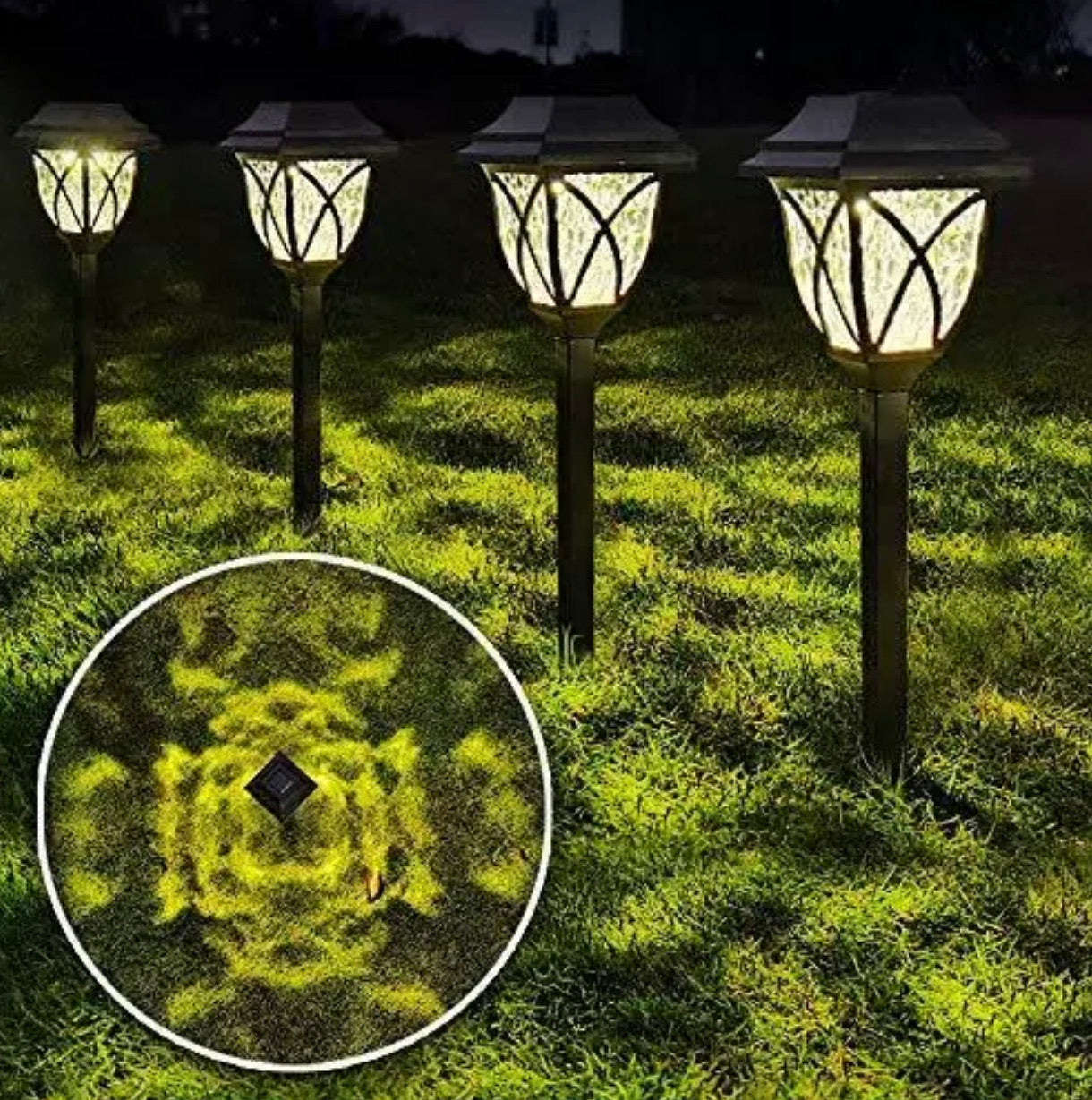 Lot de 8 lampes solaires LED Lighteme, grandes lampes d'extérieur rotatives jusqu'à 10 lumens 