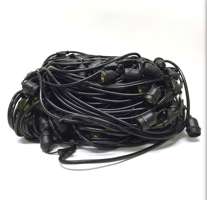 Lighteme 48Ft Pro Vintage Edition Plug-In Outdoor Heavy Quality Commercial String Lights-15 Bulbs