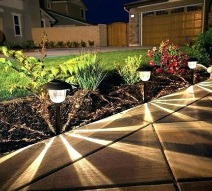 Lighteme LED Solar Pathway Lights New Model , 8-pack Powered