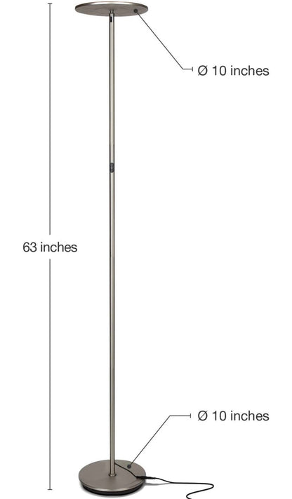 Lighteme Sky Moon LED-Torchiere-Stehlampe, superhell – hohe Lumenzahl für Wohnzimmer und Büros – dimmbar