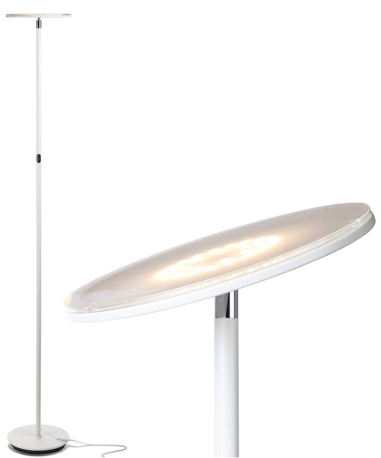 Lighteme Sky Moon LED-Torchiere-Stehlampe, superhell – hohe Lumenzahl für Wohnzimmer und Büros – dimmbar