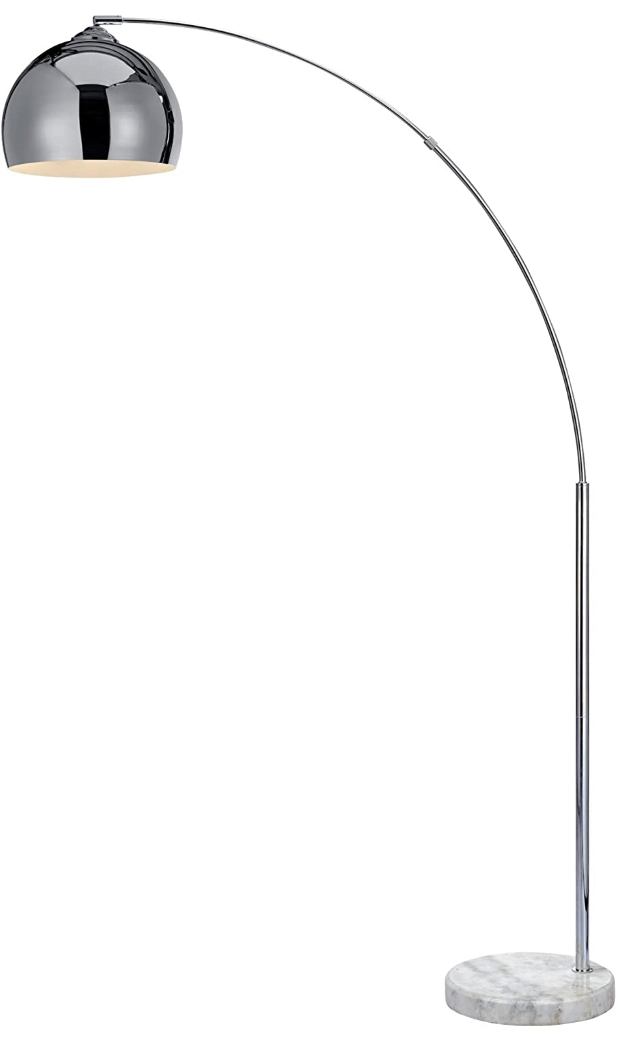 Lighteme Over The Couch Arc Floor Lamp with Globe Shade, Matches Your Living Room Decor - Standing Light Tall (4-Colors)