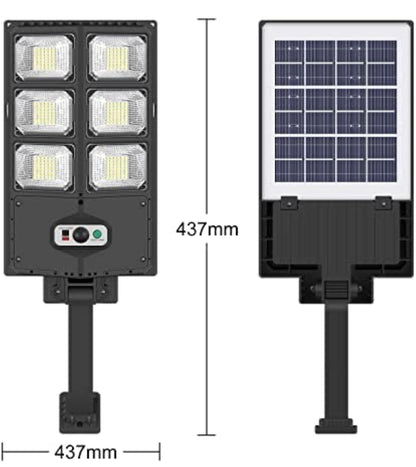 Lampes solaires Lighteme 150 W, 3 modes, applique murale solaire à LED avec détecteur de mouvement et télécommande, 8 000 lm