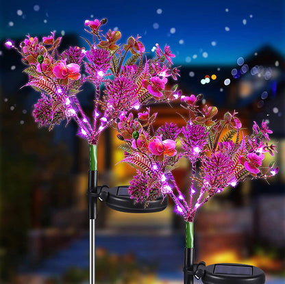 Lot de 2 lampes solaires Lighteme en forme de fleurs de phalaenopsis, étanches 