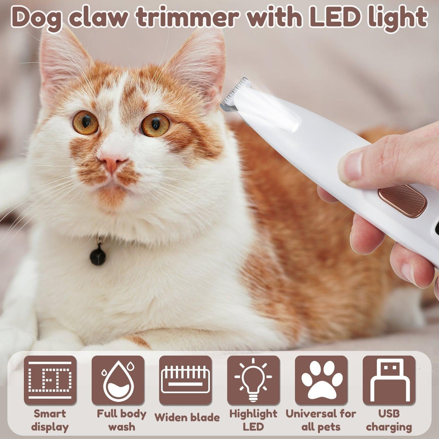Lighteme 1 + 1 GRATIS | LED-Haarschneidemaschine für Haustiere 
