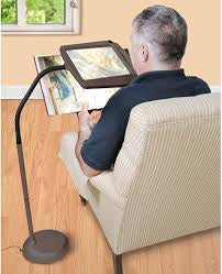 Lighteme 8X10 - Lampe loupe pleine page - Loupe mains libres avec lumière LED brillante pour la lecture - Col de cygne flexible pour maintenir la position 