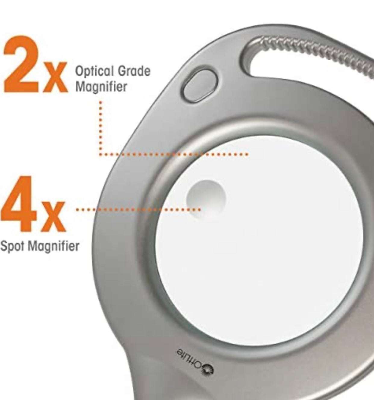 Lighteme 2-in-1-LED-Lupenleuchte für Steh- und Tischleuchten – Freihändige LED-Lupenleuchte in optischer Qualität, modernes Design zum Basteln, Nähen, Lesen und Handarbeiten