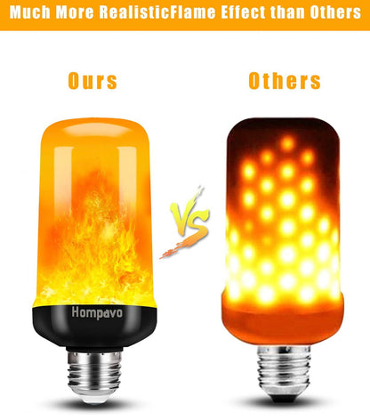 Lighteme LED-Flammenglühbirne, 4 Modi, flackernde Glühbirnen mit Upside-Down-Effekt (4er-Pack) 
