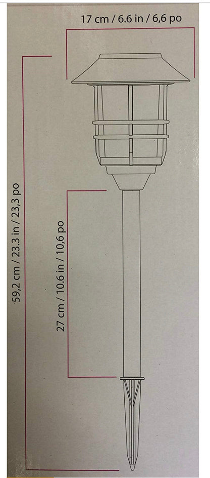Lighteme Solar-LED-Wegeleuchten – Ölgeriebene Bronze, 4er-Pack