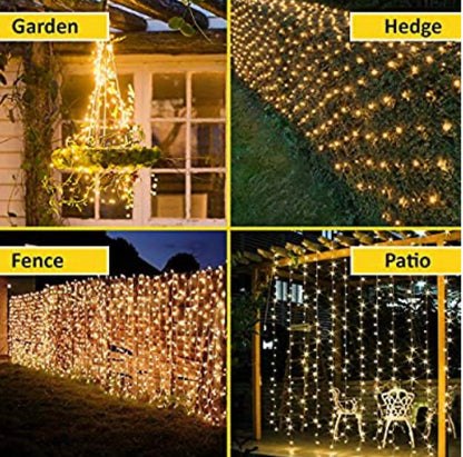 Guirlande lumineuse solaire d'extérieur Lighteme, lot de 2, fil de cuivre, étanche, avec 8 modes d'éclairage