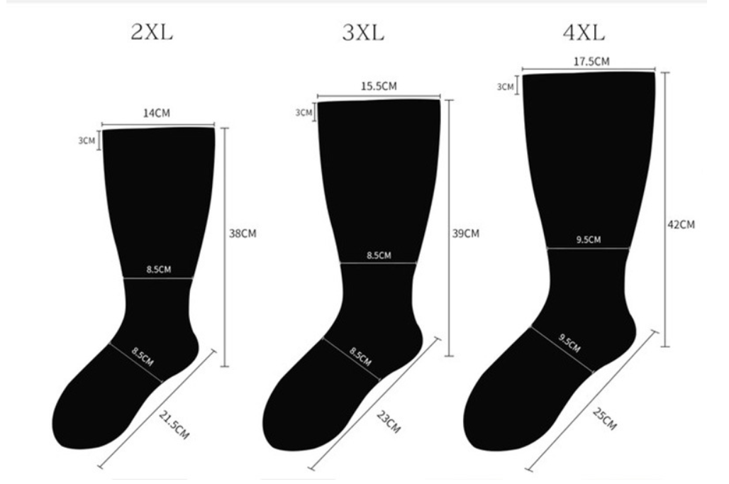 Chaussettes de compression Lighteme pour mollets larges
