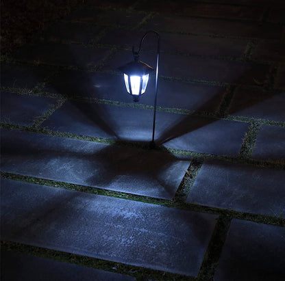 Lighteme Solar-Hängeleuchten, doppelt verwendbar, Hirtenhaken-Leuchten für den Außenbereich, 4er-Pack 
