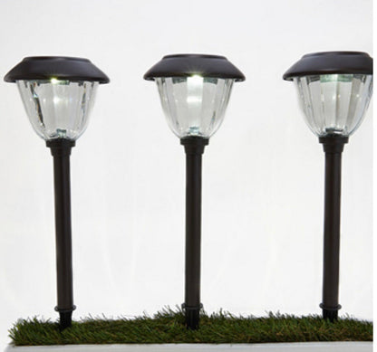 Lot de 8 lampes solaires LED Lighteme pour allées d'extérieur, en acier inoxydable, 15 lumens (noir).