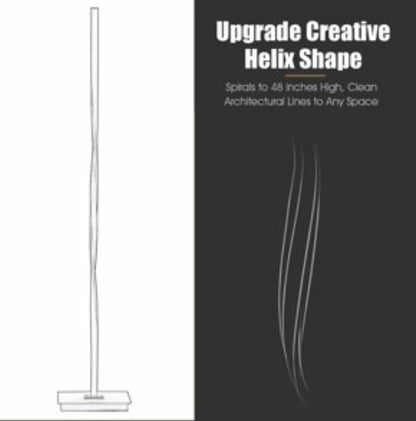 Lighteme Moderne LED-Stehleuchte für helle Beleuchtung im Wohnzimmer – 122 cm hoch, dimmbar