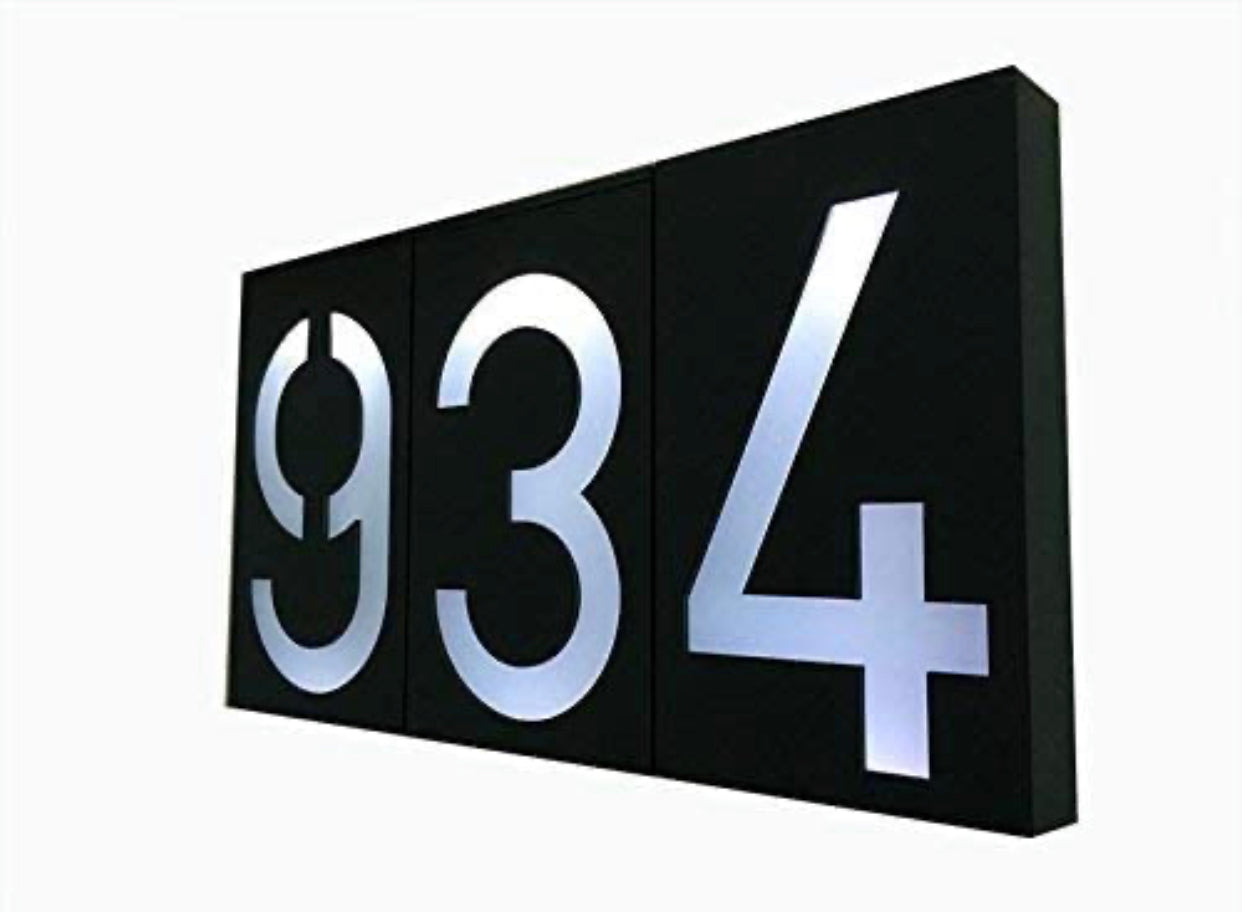 Lighteme LED Numéro de maison Énergie solaire Numérique Hotal Porte Mur Lumière Solaire Numéro d'adresse Lampe Plaque de numéro de rue personnalisée