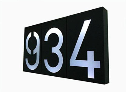 Lighteme LED Numéro de maison Énergie solaire Numérique Hotal Porte Mur Lumière Solaire Numéro d'adresse Lampe Plaque de numéro de rue personnalisée