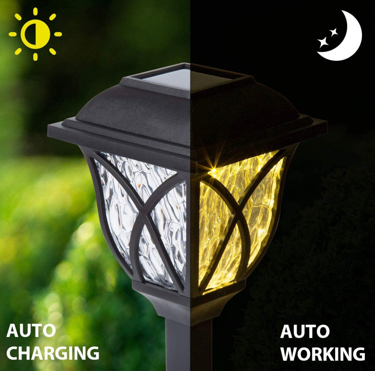 Lot de 8 lampes solaires LED Lighteme, grandes lampes d'extérieur rotatives jusqu'à 10 lumens 