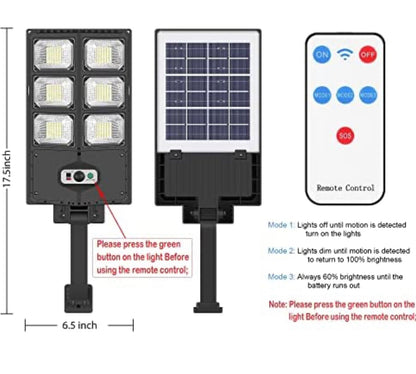 Lampes solaires Lighteme 150 W, 3 modes, applique murale solaire à LED avec détecteur de mouvement et télécommande, 8 000 lm
