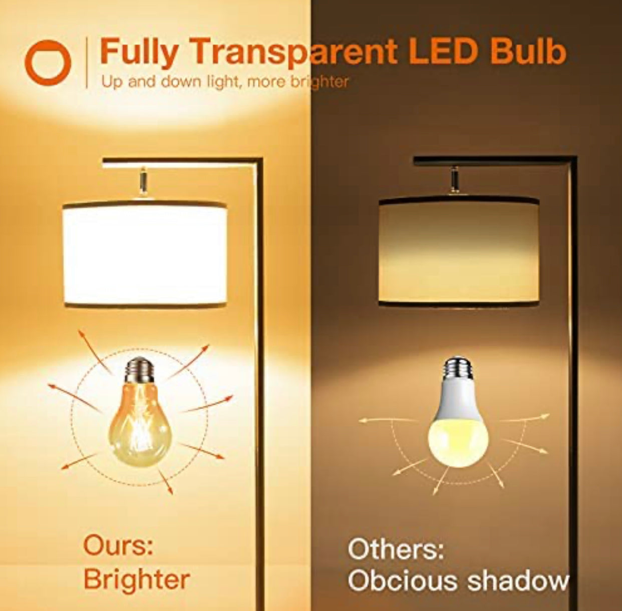 Lampadaire moderne Lighteme, lampe sur pied classique, lampe de lecture sur pied pour chambre à coucher, salon avec ampoule LED