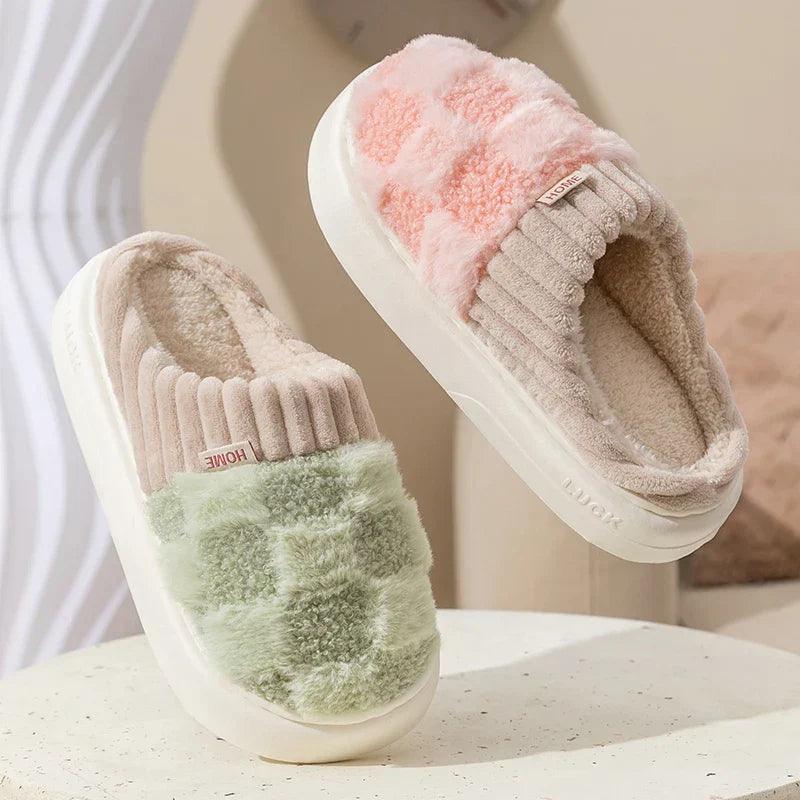 Lighteme Fashion karierte Slipper Flip Flop für Damen und Herren