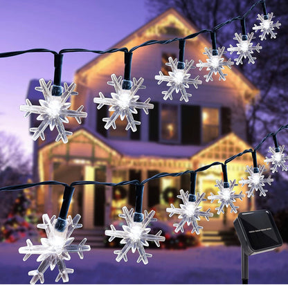 Guirlande lumineuse solaire Lighteme de 10 m, 100 LED, 8 modes d'éclairage, étanche