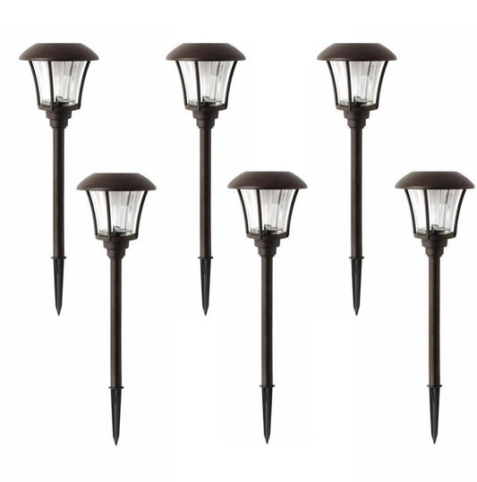 Lot de 8 lampes solaires LED Lighteme pour allées, 10 lumens, bronze 