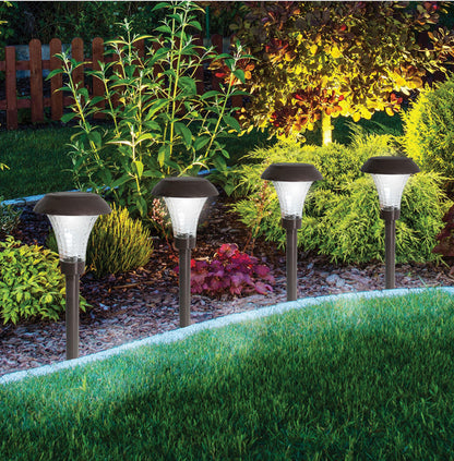 Lighteme Silver Solar Powered LED Pathway Light  (Pack of 16 )