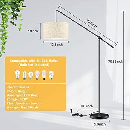 Lighteme Arc Stehlampe Hang - Groß - mit LED-Birne 