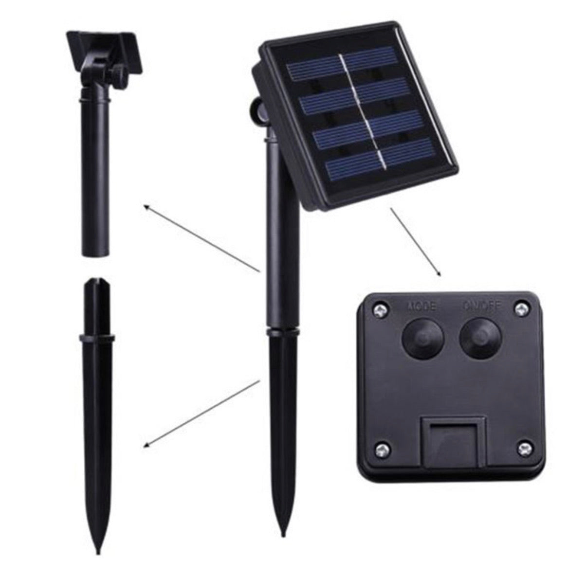 Lampe solaire Lighteme 50 LED, ampoules globe en cristal, étanche, 27 pieds