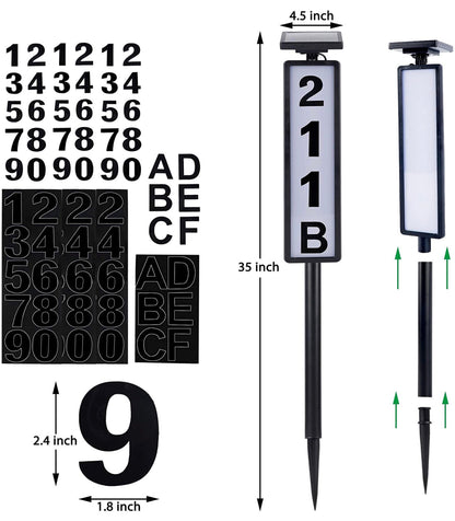 Lighteme Solar beleuchtetes Hausnummernschild, 25 Lumen, fünfstellig