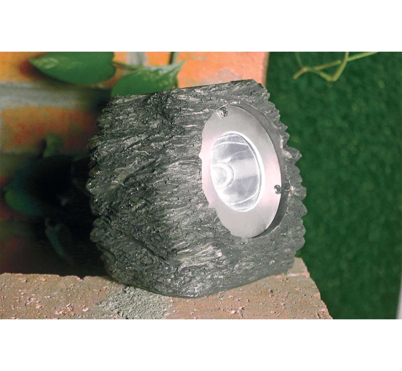 Lot de 4 projecteurs solaires à DEL gris Lighteme de 10 lumens pour rochers