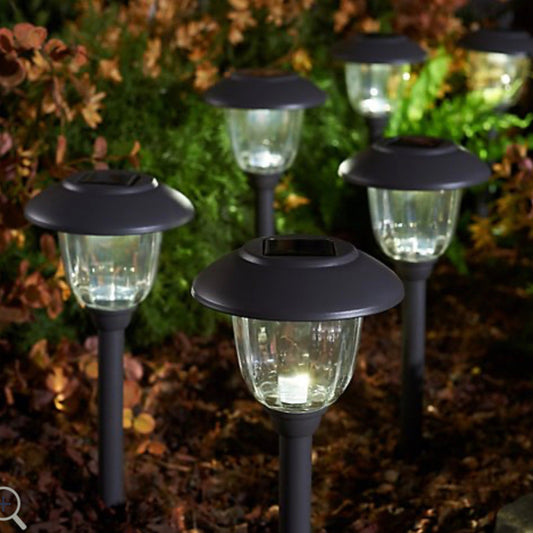 Lot de 16 lampes solaires pour allées Lighteme, verre et aluminium, 16 lumens