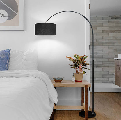 Lampadaire Arc Lighteme, lampe sur pied moderne pour salon, intensité variable, 74 pouces de hauteur