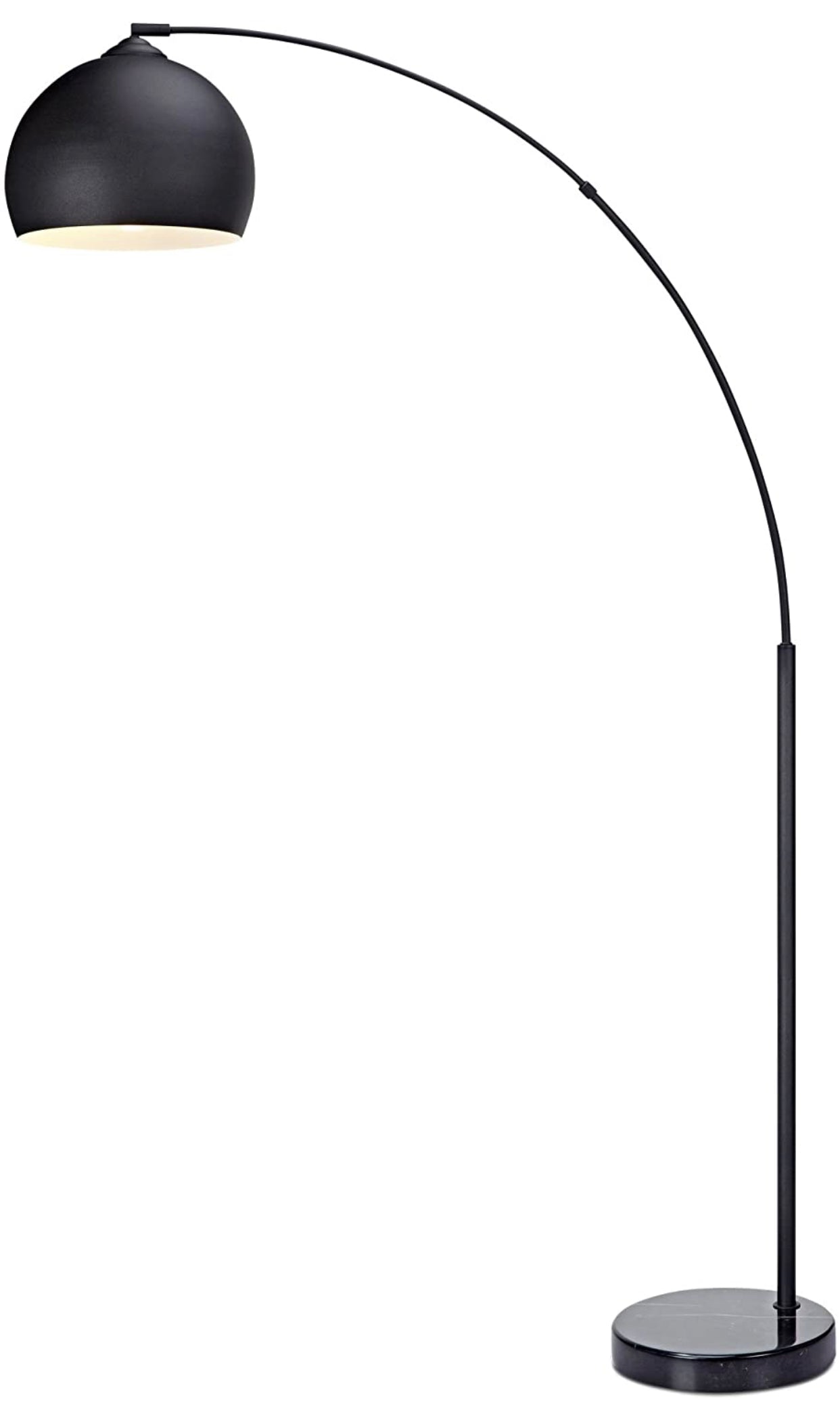 Lighteme Over The Couch Arc Floor Lamp with Globe Shade, Matches Your Living Room Decor - Standing Light Tall (4-Colors)