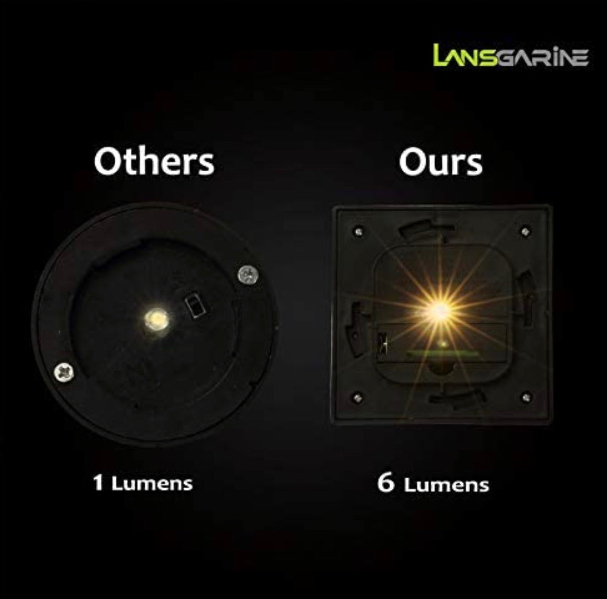 Lot de 8 lampes solaires LED Lighteme, grandes lampes d'extérieur rotatives jusqu'à 10 lumens 